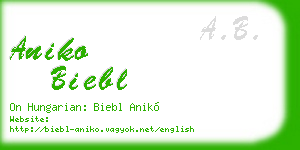 aniko biebl business card